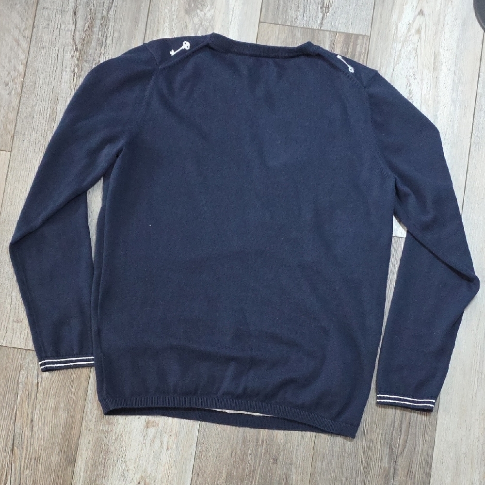 Tommy Hilfigure Skeleton Key 100% Pima Cotton Crewneck Preppy Sweater Sz lg 2014 - Picture 7 of 7